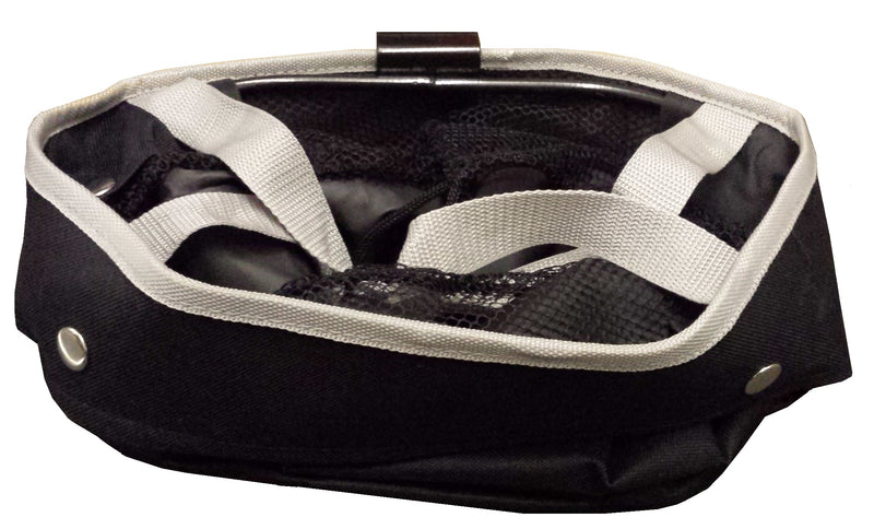 The front shopping bag seen from above, showing the frame that holds it open