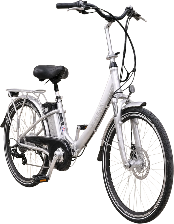 The Electrobike Plus folding electric bike with 26 inch wheels
