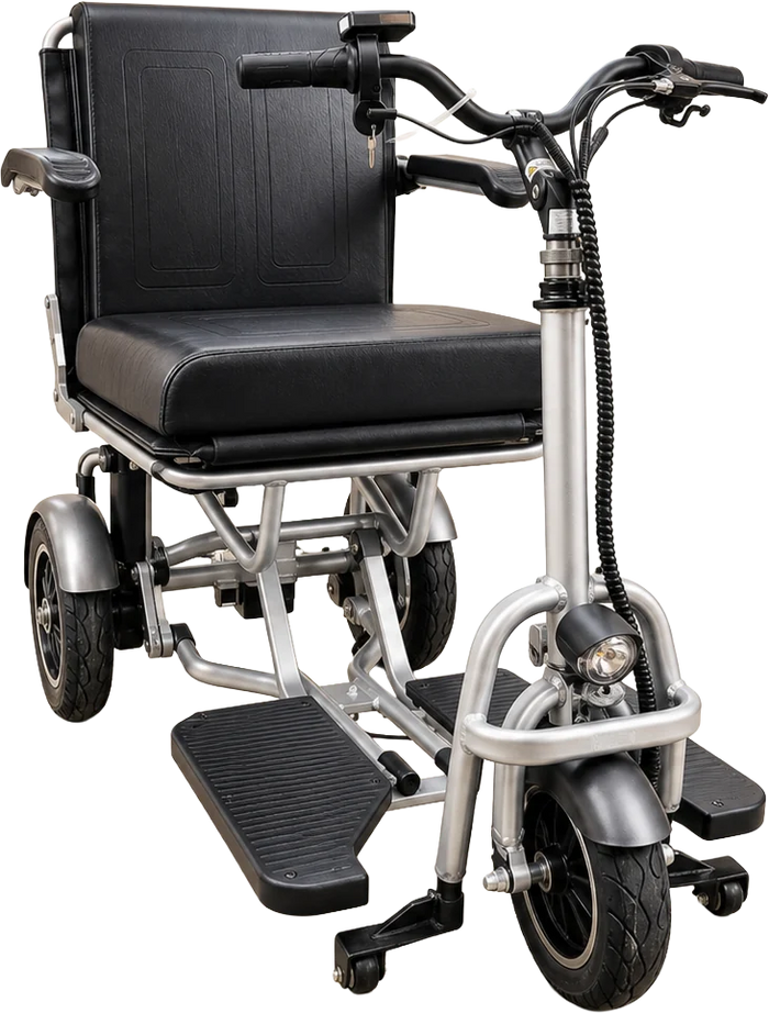 The AS folding mobility scooter with dual rear motors